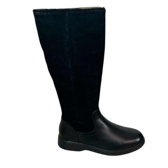 Clarks Unstructured Leather Tall Shaft Boots Un Elda Hi Black Size 6 NIB - Picture 5 of 13